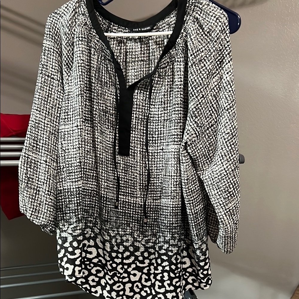 Zac & Rachel Black and White Blouse
